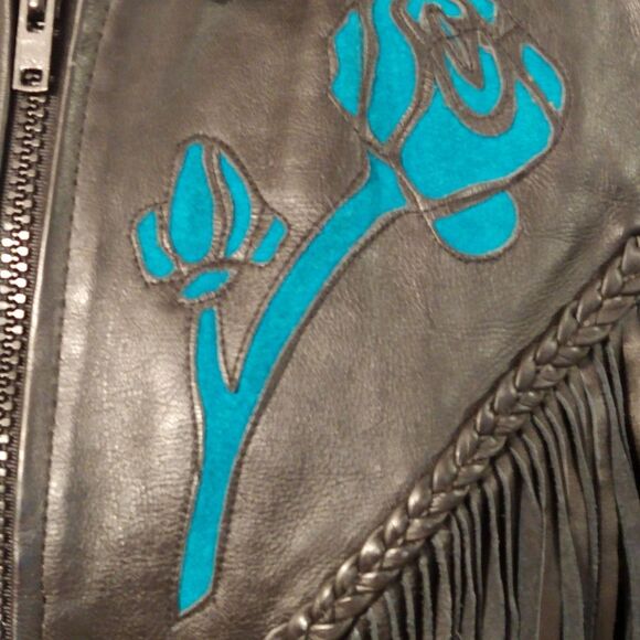 Vintage Shaf Thinsulate Leather Western Fringe Riding Jacket - Picture 11 of 13